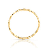 Ring in Sterling silver gold plated with flat braid by Gexist®