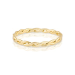 Ring in Sterling silver gold plated with flat braid by Gexist®
