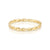 Ring in Sterling silver gold plated with flat braid by Gexist®