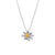 Set of Edelweiss Necklace and Earrings in shiny Bicolor Sterling Silver by Gexist®