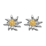 Set of Edelweiss Necklace and Earrings in shiny Bicolor Sterling Silver by Gexist®