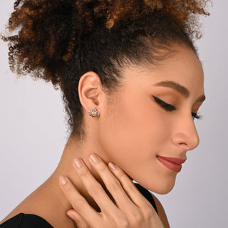 Set of Edelweiss Necklace and Earrings in shiny Bicolor Sterling Silver by Gexist®