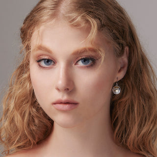 Set of Necklace and Earrings in Bicolor Sterling Silver with Poya pattern by Gexist®