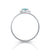 Small Sterling Silver ring with vertical oval Turquoise cab by Gexist®