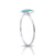 Small Sterling Silver ring with vertical oval Turquoise cab by Gexist®