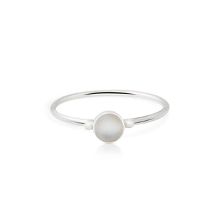 Small ring in Sterling Silver, adorned with a magnificent Mother-of-Pearl by Gexist®