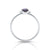 Small ring in Sterling Silver with a magnificent vertical oval Abalone with multiple reflections (Mother-of-Pearl) cab by Gexist®