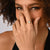 Small ring in Sterling silver gold plated with mother-of-pearl by Gexist®