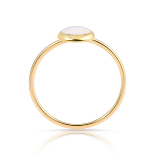Small ring in Sterling silver gold plated with mother-of-pearl by Gexist®
