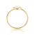Small ring in Sterling silver gold plated with mother-of-pearl by Gexist®