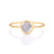 Small ring in Sterling silver gold plated with mother-of-pearl by Gexist®