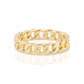 Small ring in Sterling silver gold plating and gourmet links by Gexist®