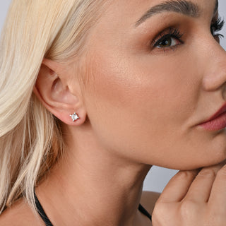 Sterling Silver Earrings with Swiss Stone Cristal Quartz by Gexist®