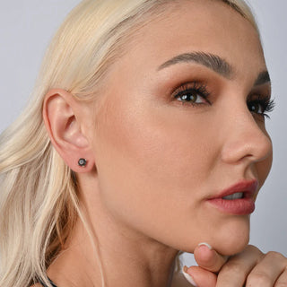 Sterling Silver Earrings with Swiss Stone Smoky Quartz by Gexist®