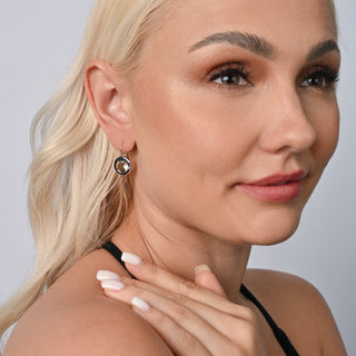 Sterling Silver Earrings with Swiss Stone Smoky Quartz by Gexist®