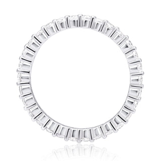 Sterling Silver Eternity ring adorned with Zircons mounted on claws all around the ring by Gexist®