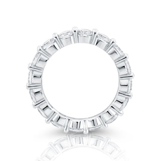 Sterling Silver Eternity ring adorned with Zircons mounted on claws all around the ring by Gexist®