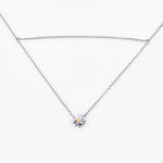 Sterling Silver Necklace and Pendant Edelweiss polished Bicolor by Gexist®