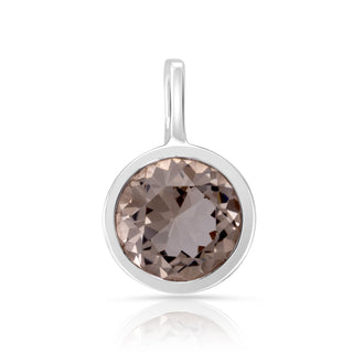 Sterling Silver Pendant with Swiss Stone Smoky Quartz by Gexist®