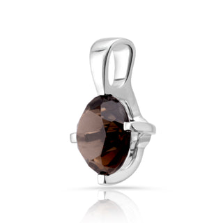 Sterling Silver Pendant with Swiss Stone Smoky Quartz by Gexist®