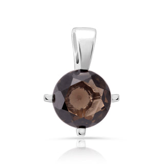 Sterling Silver Pendant with Swiss Stone Smoky Quartz by Gexist®
