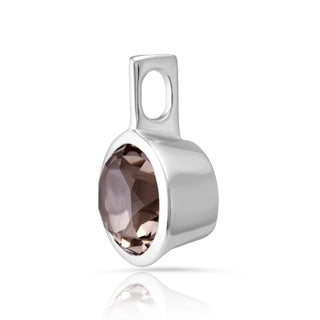 Sterling Silver Pendant with Swiss Stone Smoky Quartz by Gexist®