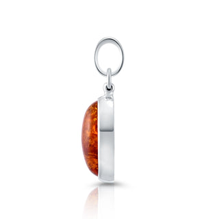 Sterling Silver Pendant with a magnificent Amber cab by Gexist®