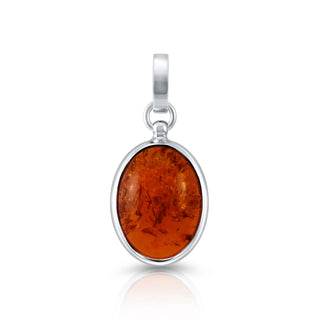 Sterling Silver Pendant with a magnificent Amber cab by Gexist®