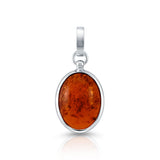 Sterling Silver Pendant with a magnificent Amber cab by Gexist®
