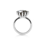 Sterling Silver Ring with Swiss Stone Smoky Quartz by Gexist®