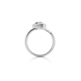 Sterling Silver Ring with Swiss Stone Smoky Quartz by Gexist®