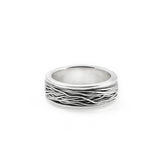 Sterling Silver Ring with coiled S threads by Gexist®