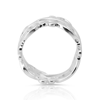 Sterling Silver Ring with satin finish and modern filigree by Gexist®