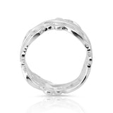 Sterling Silver Ring with satin finish and modern filigree by Gexist®