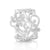 Sterling Silver Ring with satin finish and modern filigree by Gexist®