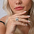 Sterling Silver Ring with shiny and matt finish in a contemporary look by Gexist®