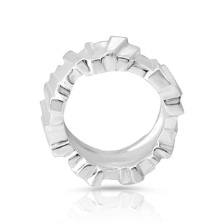 Sterling Silver Ring with shiny and matt finish in a contemporary look by Gexist®