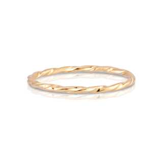 Sterling Silver Yellow Gold Plated Twisted Ethno Style Ring by Gexist®