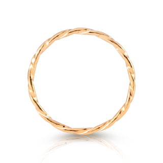 Sterling Silver Yellow Gold Plated Twisted Ethno Style Ring by Gexist®