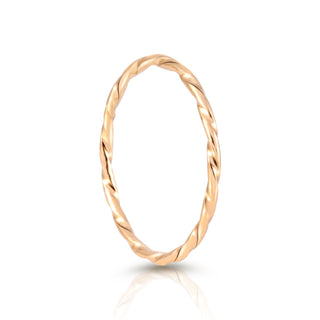 Sterling Silver Yellow Gold Plated Twisted Ethno Style Ring by Gexist®