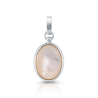 Sterling Silver pendant with a magnificent oval Mother-of-Pearl cab by Gexist®