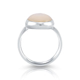 Sterling Silver ring with magnificent Rainbow Moonstone oval cab by Gexist®