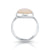 Sterling Silver ring with magnificent Rainbow Moonstone oval cab by Gexist®
