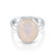 Sterling Silver ring with magnificent Rainbow Moonstone oval cab by Gexist®