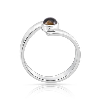 Sterling Silver ring with round cabochon tourmaline by Gexist®