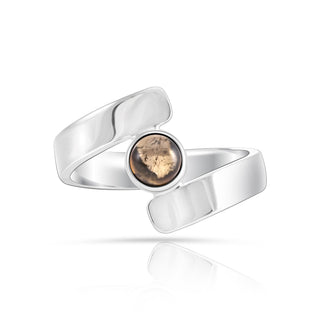 Sterling Silver ring with round cabochon tourmaline by Gexist®