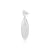 Sterling Silver stud earrings featuring a delicately brushed Silver leaf surrounded by an oval by Gexist®