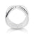 Sterling silver X-shaped ring with 3mm white Zirconia by Gexist®