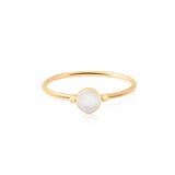 Sterling silver ring and yellow gold plating with white mother of pearl by Gexist®