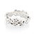 Sterling silver ring featuring flowers with 3mm white Zirconia by Gexist®